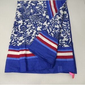 Lilly Pulitzer Deeper Coconut RIDE WITH ME PAREO SARONG WRAP Rectangle Scarf